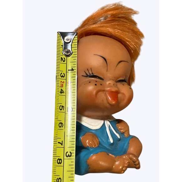 Moody Cutie Small Vintage Doll Sticking Tongue Out Blue Dress - Picture 7 of 11